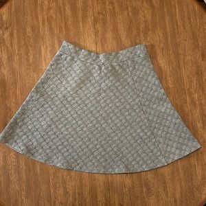 Small Ann Taylor Patterned Gray Skirt